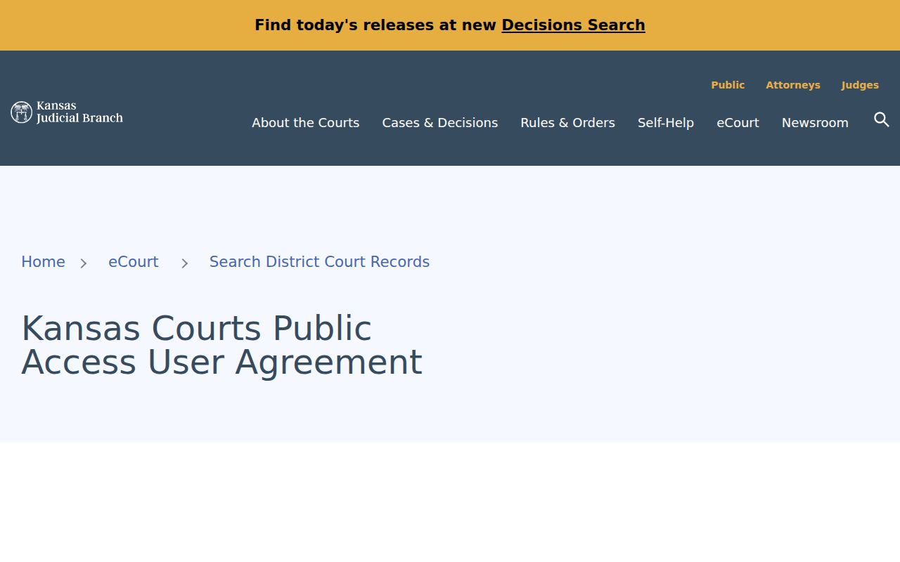 Kansas portal agreement for Osborne County court date access