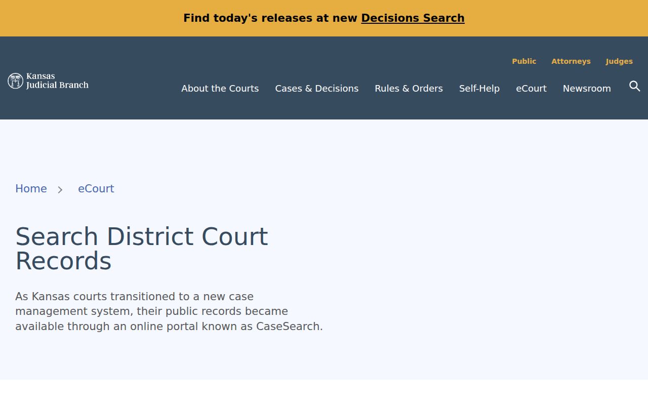 Osborne County civil docket access guidance from Kansas District Court Records