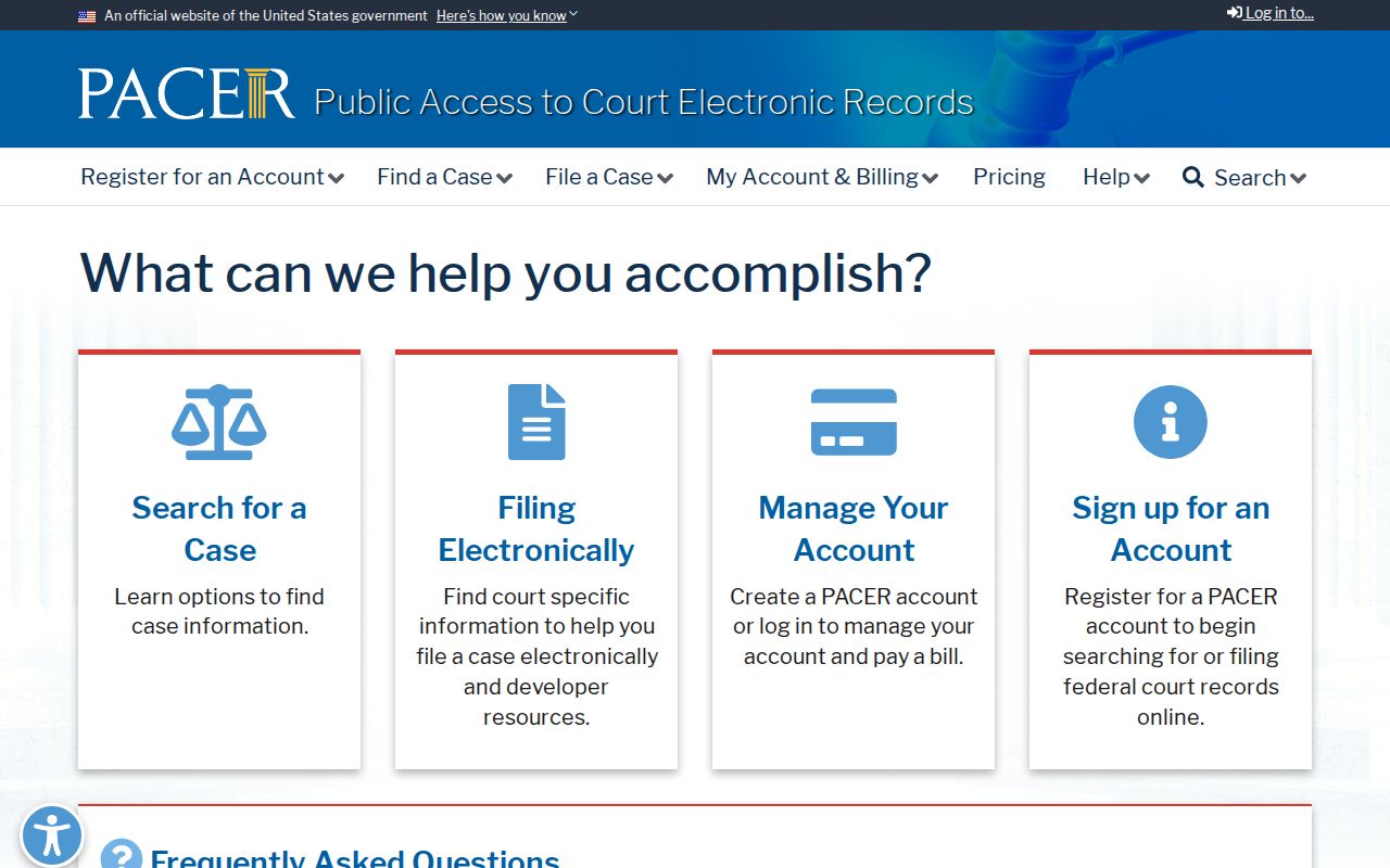 PACER federal search separate from Osborne County case lookup